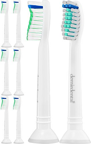 8er demirdental harte Ersatzbürsten für Philips Sonicare ProResults auch für DiamondClean FlexCare EasyClean PowerUp HealthyWhite,HX7038,hochwertige