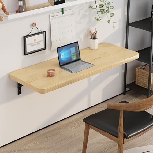 Bureau flottant gain de place et table pliante murale pour travail à domicile