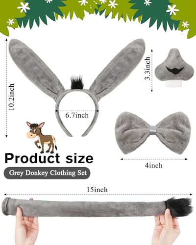Set Disfraz Burro 5 Piezas con Accesorios para Niña miniatura 2