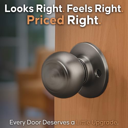 Copper Creek Colonial Passage Interior Door Knob – ANSI Grade-3 Certified, Modern Heavy Duty Handle, Easy Install and Reversible for Bedroom, Bathroom and Closets – Antique Nickel (1 Pack) by Copper Creek - Image 2