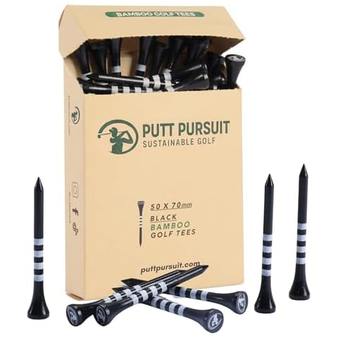 Putt Pursuit 70mm Bamboo Golf Tees - 50 Pack Cover