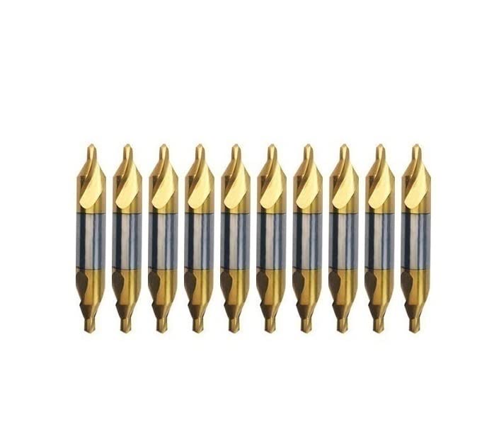 6 sztuk/10 sztuk HSS kombinowane wiertła centrujące Ti-powlekane 60 stopni pogłębiacze kątowe zestaw bitów 1.0-6mm metalowe centrujące wiertło tokarka W6542 M35(A4.0 (10mm) Cobalt)