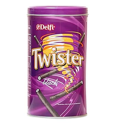 Delfi Twister Black Wafer Roll - Crispy Chocolate Wafer Rolls Filled With Smooth Vanilla Flavoured Cream 320gm (Imported)-image-14