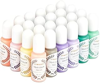 Epoxy Resin Pigment 24 Opaque Colors, Liquid Epoxy Dye, Epoxy Resin Accessories Kit Jewelry DIY Crafts Art Making(10ml Each)