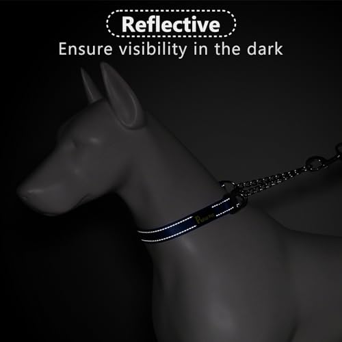 Plutus Pet Martingale Dog Collar with Stainless Steel Chain, Royal Blue, L by PLUTUS PET - Used condition - Image 5