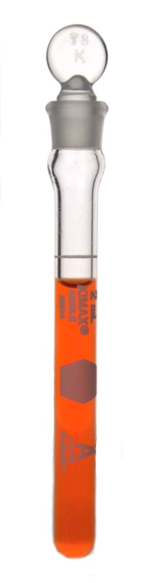 Kimble 28014-200 Borosilicate Glass 200mL, +/- 0.10mL Tolerance, Round with Flat Bottom Class A Volumetric Flask, with Standard Taper Ground Glass Stopper (Case of 12)