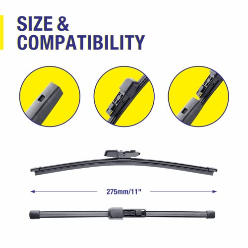 Image of 5 PLUS Rear Wiper Blade 11 Inch(A282H) Original Equipment Replacement For Volkswagen Golf 2010-2019 GTI 2021-2010 Atlas 2021-2018 And More
