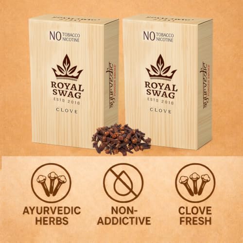 Image of ROYAL SWAG Clove Flavour Wellness Sticks 10 Sticks Each Pack of 2 Boxes Ayurvedic Herbal Blend Wellness Sticks