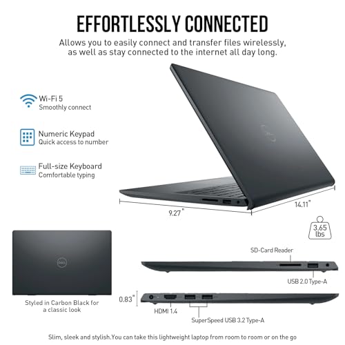 Image of Dell Inspiron 15 3000 Touchscreen Laptop Computer, 15.6 inch FHD Touch Screen Business Laptop PC, Intel Core i5 (10-Core), 24GB RAM 1TB SSD, Windows 11 Home, 10-Key