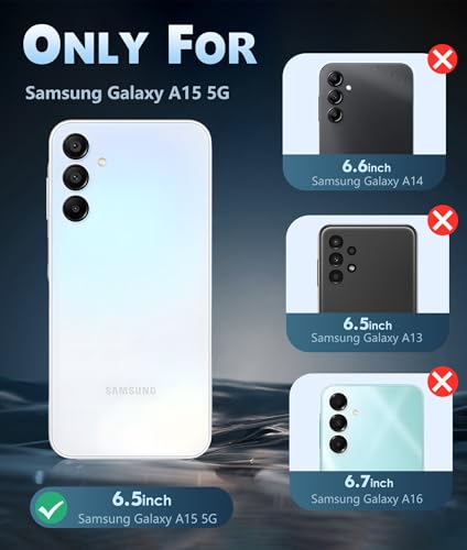 Image of FNTCASE for Galaxy A15-5G Phone Case: for Samsung Galaxy A15-5G Clear Case Military Grade Drop Protection Anti Yellowing Cell Phone Cover - Rugged Shockproof Protective Transparent Cases (Clear)
