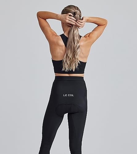 LE COL Meia-calça esportiva feminina | Calça de ciclismo de cintura alta | Legging de ciclismo acolc