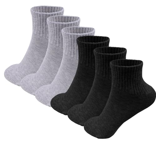 Image of TZ Promise 6 Pack-Women's Athletic Quarter Ankle Low Cut Cotton Socks Cushioned Sports Running