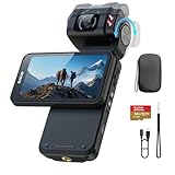【Camara Vlog 5K: Captura Momentos Preciosos】 La camara vlog portátil 5K cuenta con un sensor CMOS Sony 1/2,5