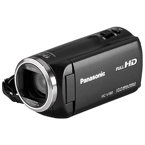Panasonic HC-V180 Camescopes Classique 1080 pixels Zoom Optique 50 x 2.51 Mpix- Version étrangère