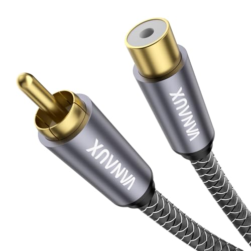 Cable de extensión RCA coaxial de 75 ohmios macho a hembra VANAUX de 1 metro