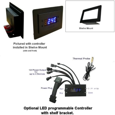 Coolerguys Programmable Thermal Controlled Cooling Kits for Cabinets, AV, and Components (Metal, Single 120mm)