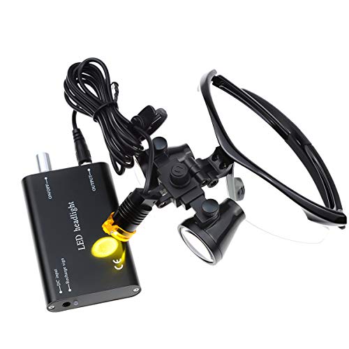 Aries Outlets 2.5X Lab Loupes Magnification Binocular 3W Headlight Headlamp Seperately #TOP1