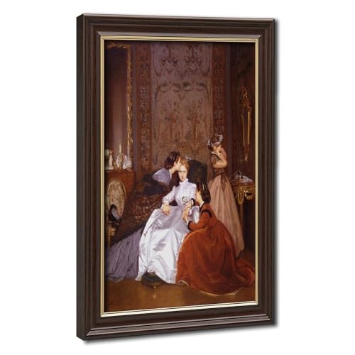 Toile La Fiancée Hésitante par Auguste Toulmouche pour décoration de salon et chambre