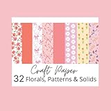  Craft Paper, 32 Florals, Patterns and Solids: Scrapbooking paper and craft paper