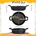 Ziliny Mini Cast Iron Skillets 5 x 5 x 1.3 Inch Cast Iron Pan Small Ramekin Set Black Casserole Dish Cookware Oven Safe Mini Skillets for Kitchen Indoor Outdoor Picnic (8 Pack)