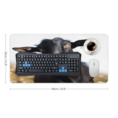 Cute Black Goat Mouse Pad grande antideslizante miniatura 2