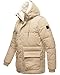 STONE HARBOUR Herren Winterjacke warme Steppjacke mit Kapuze und flauschigem Teddyfleece-Einsatz Lauroo XX Sand Beige Gr. L