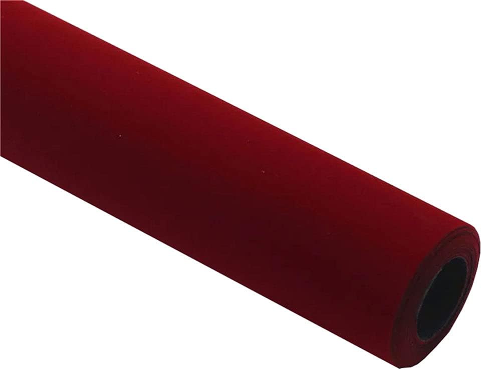 14.5"x78.7" Self Adhesive Velvet Drawer Liner Roll Felt Fabric Velvet Flocking Liner for Jewelry Drawer Box Shelf Crafts (Black)
