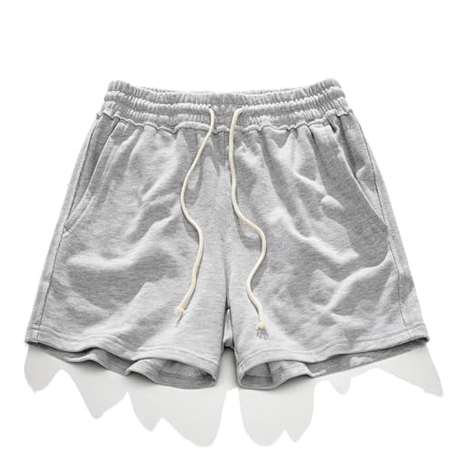 AIMPACT Mens Athletic Gym Shorts 5/5.5 Inch Cotton Casual Shorts Elastic Waist Joggers Sports Sweat Shorts with Pockets