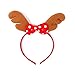 Produktbild She's Shining Reindeer Antlers With Red Polka Dots Bow Headband/Hair Band Christmas Party Accessories Headdress For Girls (Brown)