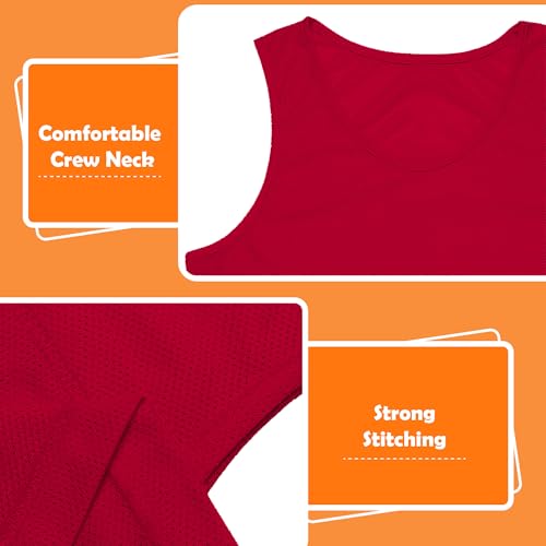 Image of 6 Pack Pinnies for Adult /Youth /Kids, Sports Pennies for Soccer Basketball Football Team, Scrimmage Practice Jerseys