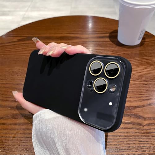 Coque silicone liquide noire pour iPhone 12 protection appareil photo
