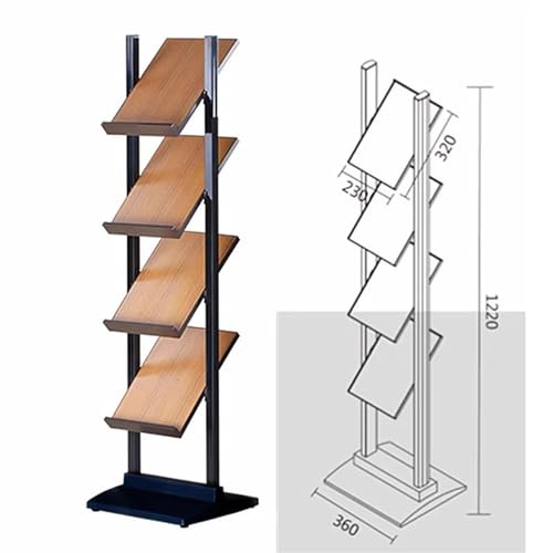 Revistero de piso con 4 niveles A4 vertical XUJUAN-0227 para folletos 3