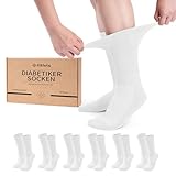 fitfets Diabetikersocken für Herren & Damen (6 Paar) - Diabetiker Socken ohne Gummi, ohne Gummibund, Baumwolle mit Frotteesohle & Komfortbund