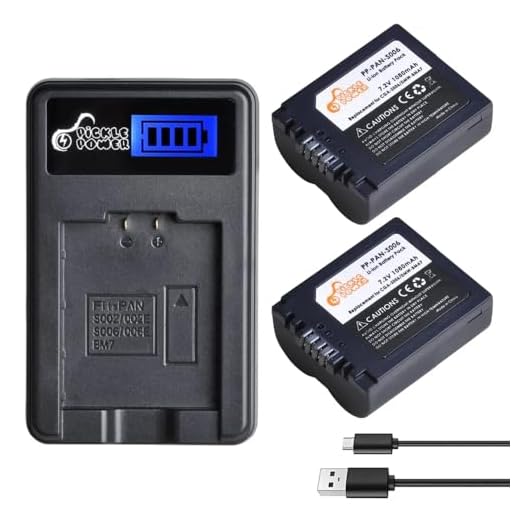CGA-S006 Battery 2 Pcs 1080mAh 7.2V and Pickle Power Dual Channel USB Charger Kit for Panasonic CGA-S006 Compatible with Lumix DMC-FZ7 DMC-FZ8 DMC-FZ18 DMC-FZ28 DMC-FZ30 DMC-FZ35 DMC-FZ38 FZ50 Camera.