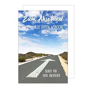 Edition Seidel Premium Glückwunschkarte zum Abschied mit Umschlag. Abschiedskarte Grusskarte Billet Ruhestand Karte Mann…