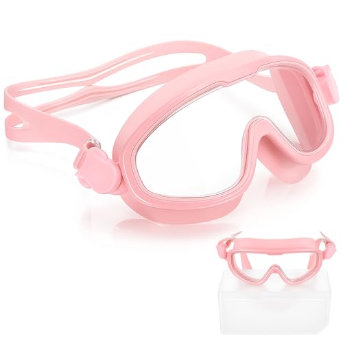 Teyva Daily Shower Goggles Eyelash Eyebrow Protector Eyelash Extension Sleep Protector Anti Fog Swim Goggles for Bath Pool(Pink)