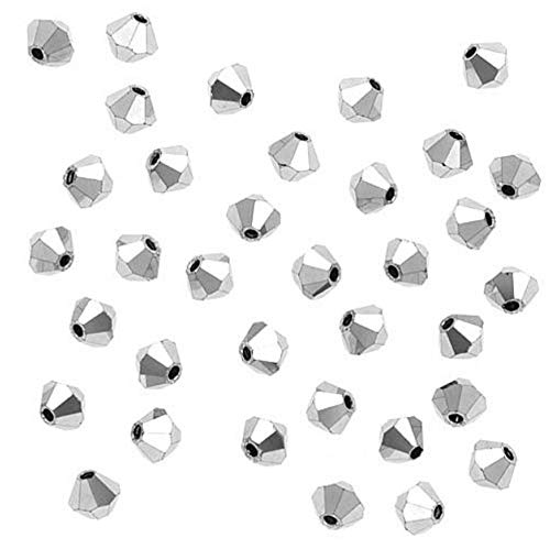 100Pcs Authentic Preciosa 4Mm (0.16 Inch) Small Faceted Bicone Crystal Beads Labrador Full Compatible With Swarovski Crystals 5301/5328 Pre-B432 #TOP1