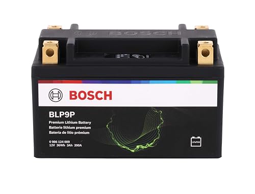 Image of BOSCH BLP9P Premium Lithium PowerSport Battery - Fast Charging and 4X Longer Life - Group 9, 12V, 210 CA - Ideal for Motorcycles, ATV /UTVs, Scooters, Jet Skis + More; 5.91 inchL x 3.43 inchW x 3.66 inchH