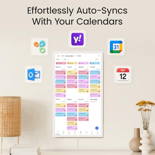Image of Dragon Touch 24 inch Digital Calendar Chore Chart - Interactive Touchscreen, Smart Family Planner, Hearth Display Desk Digital Calendar Best Gifts for Christmas, Wedding, Mom