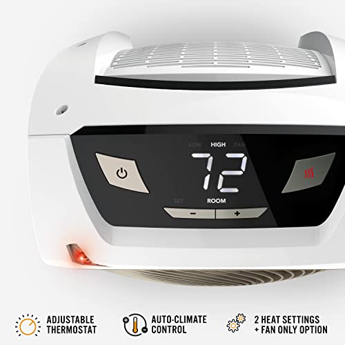 Vornado Velocity 5 Whole Room Space Heater With Auto Climate Control, Timer, And Safety Features, White & Avh10 Vortex Heater #TOP5