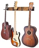 Coyle Woodworks Whiskey Barrel Stave 3-Instrument Wall Mount | Instrument Mount for Ukulele, Violin, Banjo, Bass, Guitar Hanger, Natural Finish