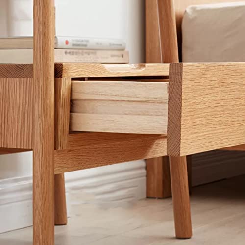 Petite table à thé en bois pour optimiser l'espace d'un canapé ou chevet de lit