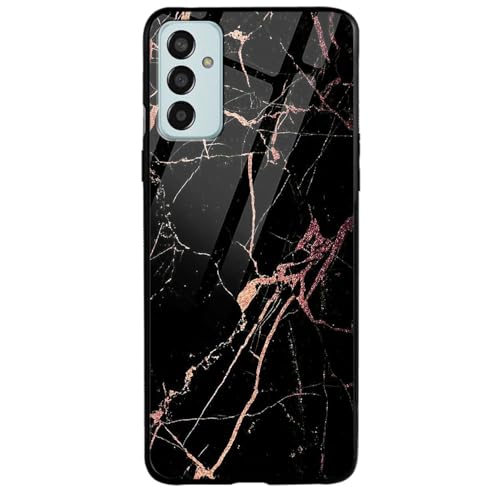 Image of COLORflow Back Cover Compatible with Samsung Galaxy F13 / M13 4G | Black Marble Golden | Shockproof TPU Bumper Cover with Camera Protection Back Cover