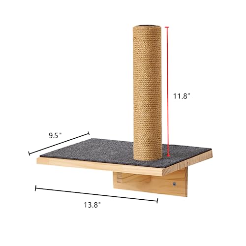 Shengocase Solid Wood Wall Mounted Carpet-Covered Cat Shelves, Cat Wall Furnitures, Floating Shelves, Cat Wall Scratching Post, Cat Steps, Cat Stairs, Cat Perch #TOP4