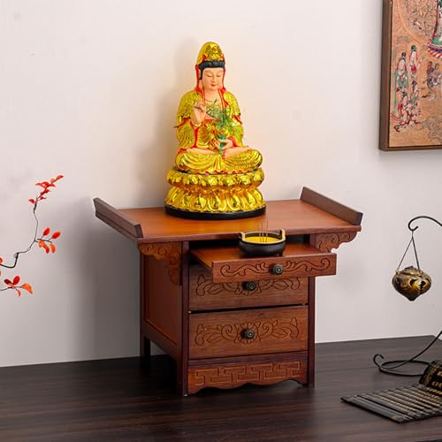 GSATREY Small Alter Table for Relaxation, Altar Table, Buddha Statue