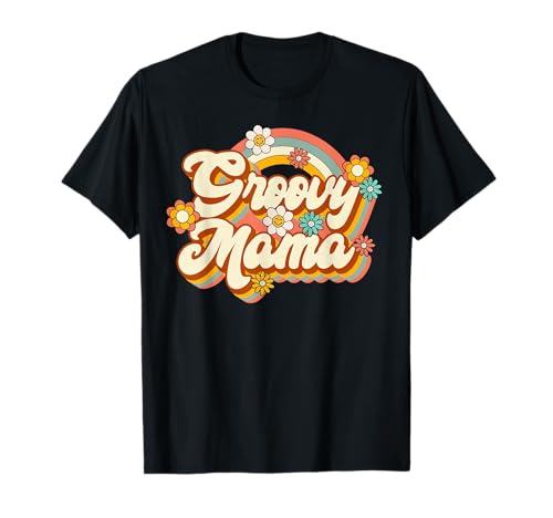 Retro Groovy Mama Family Birthday 60s 70s Hippie Costume T-Shirt