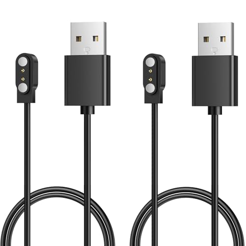 Parsonver Smartwatch Ladegerät SPROD1, [2er-Pack] Magnetisches USB Original Ladekabel für Smartwatch mit 2-poligem 2,5-mm-Kabel, Kompatibel SPROD1, AGPTEK LW31,TUYOMA LW36