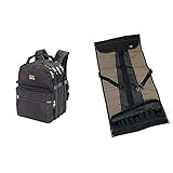 Custom Leathercraft 1132 75-Pocket Tool Backpack and 1173 Socket Tool Roll Pouch, 32 Pocket