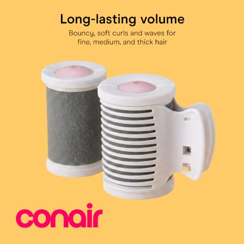 Conair Jumbo Hair Rollers, Ceramic, 2" Rollers, 8 Count, Pink - image 2