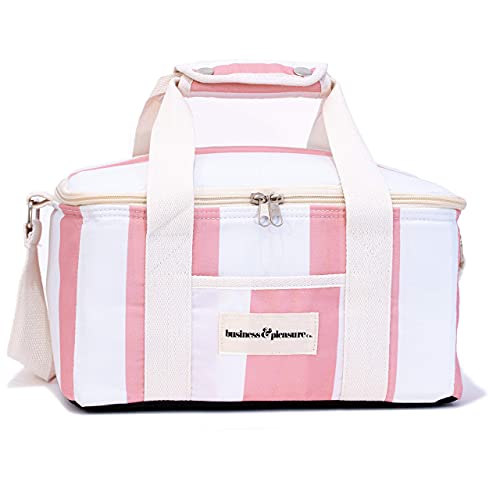 Image of Business & Pleasure Co. Holiday Cooler Bag - Perfect for Beach Days & Picnics - Keeps Food Fresh & Drinks Cold - Cute Vintage Lunch Bag - Insulated Leakproof Lining
